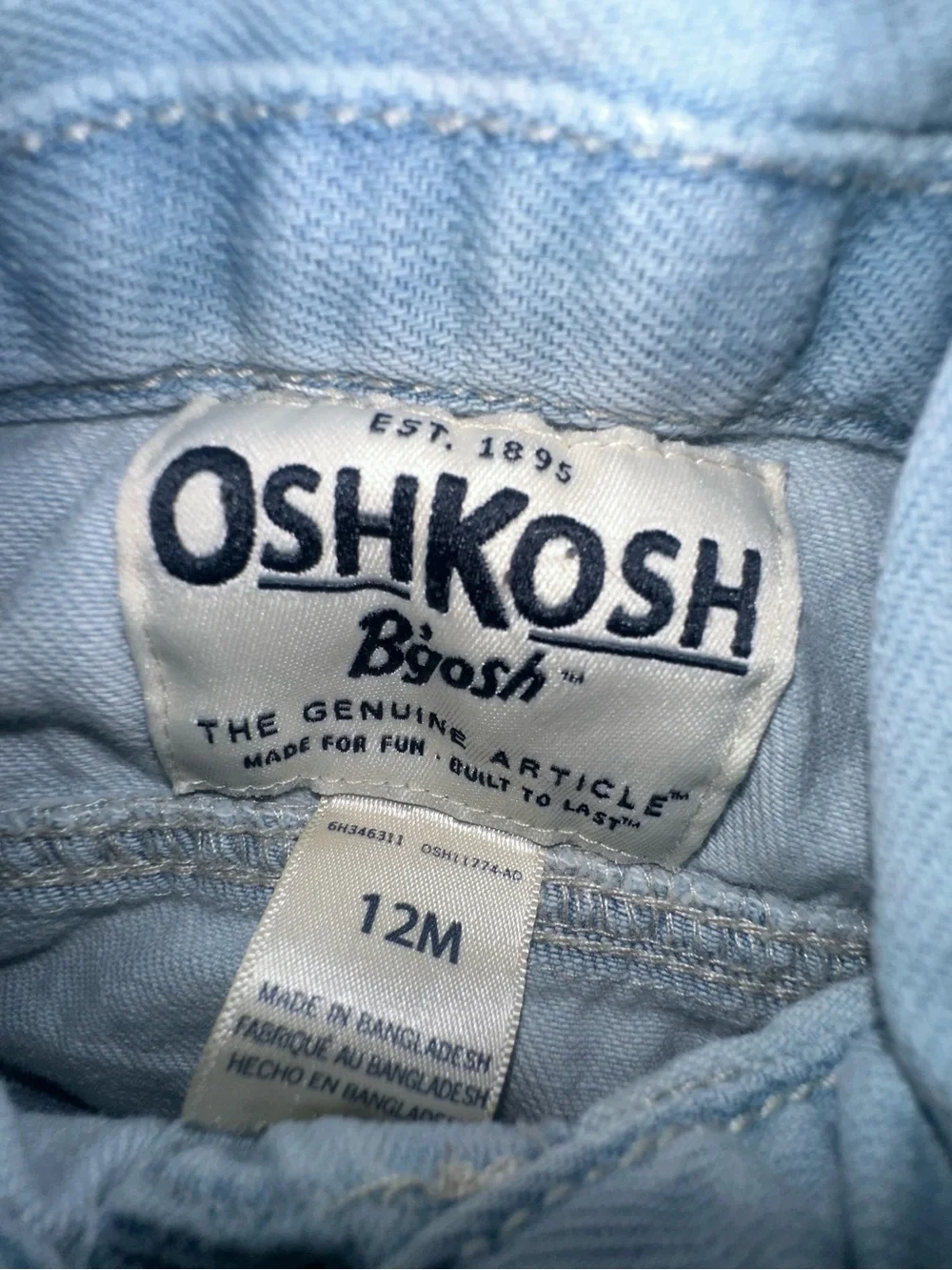 OshKosh B'gosh Pale Blue Embroidered Denim Jacket